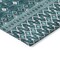 Homeroots 3' X 5' Teal Blue Aqua And Ivory Tribal Washable Indoor Outdoor Area Rug 582590 - alternate 6