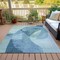 Homeroots 8' X 10' Teal Blue And Ivory Abstract Washable Indoor Outdoor Area Rug 630438 - alternate 6