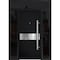 Vdomdoors Steel Door Deux 6072 Black Enamel 2 Sidelight and Transom Window Sidelite Entry Door Painted W14+36 DEUX6072EXD-BLK-W14+36+14 x H80+16-LH-I - alternate 1