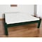 Homeroots Dark Green Solid Wood Queen Bed Frame 546722 - alternate 5