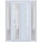 Vdomdoors Front Exterior Prehung FiberGlass Door Frosted Glass / Manux 8088 White Silk / 2 Sidelight Exterior MANUX8088EXD-WS-W14+36+14 x H80-RH - alternate 1