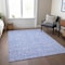 Homeroots 5' X 8' Denim Blue And Ivory Floral Washable Indoor Outdoor Area Rug 581859 - alternate 7