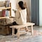 Vintiquewise 36'' Wooden Bench Farmhouse Entryway Organizer Retro Rustic Accent Seat Natural Wood Armless QI004773-36 - alternate 5