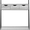 Homeroots 32" Gray and Black Wood and Metal Sled Computer Desk With Four Drawers 489873 - alternate 6
