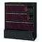 Hirsh 42" W 5 Drawer File Cabinet, Black, Letter 17973 - alternate 1