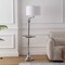 Jonathan Y Cora 60" Modern Metal LED Floor Lamp w/ Integrated Wood Side Table and Swing Arm, Chrome/Brown Wood JYL3055E - alternate 8