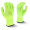 Radians Hi-Vis Coated Gloves, Polyurethane, Palm, Not Rated Abrasion Level, Hi-Vis Yellow, M RWG22M - alternate 1