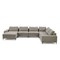 Homeroots Designer Contemporary Tan Fabric U Shaped Sectional Sofa 473571 - alternate 2