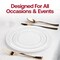 Smarty Had A Party 7 Clear Floral Round Disposable Plastic AppetizerSalad Plates 240 Plates, 240PK 727-CASE - alternate 8