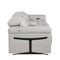 Homeroots 86in Light Gray and Black Italian Leather Power Reclining Loveseat With Storage 720530 - alternate 8