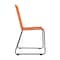 Homeroots Set of Two 23" Tangerine Metal Outdoor Dining Chair, 2PK 490272 - alternate 6