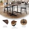 Flash Furniture 48" x 30" Tabletop, Seamless Surface Technology, Dark Brown, 22" x 30" Black Table Height X-Bases ST-REC3048-WBR-T2230-GG - alternate 5