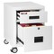 Fireking 1-Hr Fire rated, Mobile Pedestal, Ltr/Lgl file Drawer Arctic White 2M1822-1AW - alternate 2
