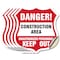Signmission Construction Area Shield Sign Danger! Un, 4 inch X 4 inch, Vinyl Decal, 5PK SHI-D-5PACK-4-373 - alternate 1
