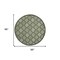 Homeroots 8' Green Round Geometric Indoor Outdoor Area Rug 572803 - alternate 6