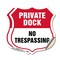 Signmission Private Dock Shield Sign No Trespassing, 18 inch X 18 inch, Vinyl Decal, 2PK SHI-D-2PACK-18-434 - alternate 1
