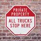 Signmission Private Property All Trucks Stop He, 6 inch X 6 inch, Plastic Sign, 2PK OC-P-2PACK-6-150 - alternate 7