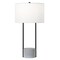 Homeroots 27" Gray and Black Concrete Table Lamp With White Drum Shade 524366 - alternate 5