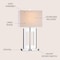 Jonathan Y Parish 26" Crystal LED Table Lamp, Clear/Black JYL2015A - alternate 7