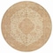 Homeroots 8' Ivory And Beige Round Medallion Washable Indoor Outdoor Area Rug 616468 - alternate 5