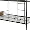 Homeroots 83" X 65" X 68" Sandy Black  Dark Bronze Handbrushed Queen Over Queen Bunk Bed 286143 - alternate 5