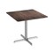 Flash Furniture 36" Square Outdoor Tabletop, Dark Brown, Seamless Surface Technology, 30x30 Silver Cast Iron X Base ST-SQ36-WBR-T3030S-GG - alternate 1