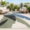 Jonathan Y Shelby Coastal Vintage Abstract Palm Leaf Navy/Cream 3 ft. x 5 ft. Indoor/Outdoor Area Rug TSN403A-3 - alternate 1