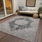 Homeroots 9' X 12' Black And Ivory Oriental Washable Indoor Outdoor Area Rug 597726 - alternate 5