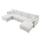 Homeroots 66" Cream Fabric Modular Sleeper Sofa With Ottoman 568290 - alternate 7