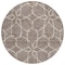 Homeroots 8' Taupe And Ivory Round Geometric Washable Indoor Outdoor Area Rug 613051 - alternate 6