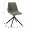 Leisuremod Markley Modern Leather Swival Dining Chair With Metal Legs in Green MSCBL-18-G - alternate 6