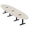 Skutchi Designs 14 Person Conference Table With Power Unit | 16' Oval Table | Harmony Series HAR-OVL-48X192-T.BK-K458-EBLK - alternate 1