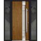 Vdomdoors Steel Door Deux 1713 Natural Oak 2 Sidelight Exterior Black Windows Stainless Inserts Single Modern DEUX1713EXD-OAKB-W16+36+16 x H80-Left-hand Inswing - alternate 5