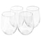 Gibson Home Belinni 4 Piece 18oz Classic Stemless Wine Glass Set 140488.04 - alternate 4
