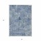 Homeroots 3' X 5' Navy Blue And Ivory Geometric Washable Indoor Outdoor Area Rug 594575 - alternate 6