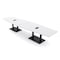 Skutchi Designs Boat Conference Table With Power Unit, 48 in W, 168 in L, White HAR-BOT-48x168-DOU.BK-W960-EBLK - alternate 1