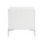 Homeroots 24" White and Silver Wood and Metal End Table With Drawer And Shelf 544107 - alternate 7