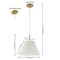 Jonathan Y Alden 14.25" 1-Light Classic French Country Iron LED Pendant with Pleated Shade, Brass Gold/White JYL2407A - alternate 5