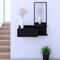 Homeroots 36" Black Wood Wall Mounted Accent Cabinet With Drawer And Mirror 571403 - alternate 7