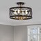 Jonathan Y Sylvain 15.5" Metal LED Semi-Flush Mount, Oil Rubbed Bronze/Brass Gold JYL9040B - alternate 6