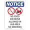Signmission No Food Or Drink Allowed Sign With Symbol, 7 in W x Rectangle, Vinyl Decal OS-2PACK-NS-D-710-V-14579 - alternate 6