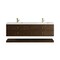 James Martin Vanities Allamari 72" Double Vanity, Sable w/ Single Hole 3 CM White Zeus Silestone Top D640-V72-SBL-3WZ - alternate 1