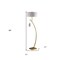 Homeroots 59" Gold And White Arc Floor Lamp With White Fabric Drum Shade 523891 - alternate 4