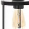Homeroots Black Cylinder Iron Ceiling Light With Clear Shades 651628 - alternate 3
