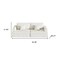 Homeroots 94" White Chenille Modular Stainless Steel Sleeper Sofa With Toss Pillows 706811 - alternate 6