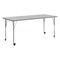 Flash Furniture Commercial Adjustable Height Rectangular Activity Table - Locking Casters-Gray XU-A3072-REC-GRY-T-A-CAS-GG - alternate 1