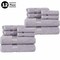 Lavish Home 12PC Towel Set Cotton Bathroom Accessories with 4 Bath Towels, 4 Hand Towels, and 4 Washcloths, Gray 67-0016-S-2 - alternate 3