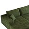 Homeroots 135" Green Corduroy Modular Compression Foam Sofa With Toss Pillows 712973 - alternate 3
