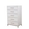 Homeroots 30" White Solid Wood Five Drawer Chest 524127 - alternate 5