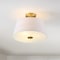 Jonathan Y Isabella 15" 3-Light Modern Contemporary Metal Tapered Drum LED Semi Flush Mount, Brass Gold JYL9922A - alternate 9